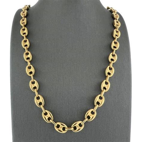 men gucci chain gold|14k gold gucci link chain.